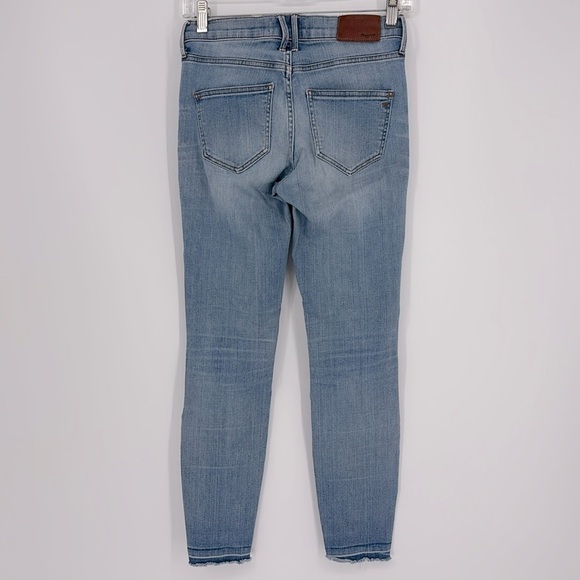 Madewell High Riser Skinny Distressed Light Wash Jeans Women’s Size 24 - Picture 9 of 12